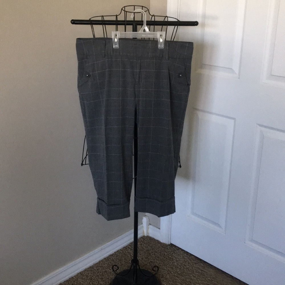 Gray Purple and Blue square dress Capri